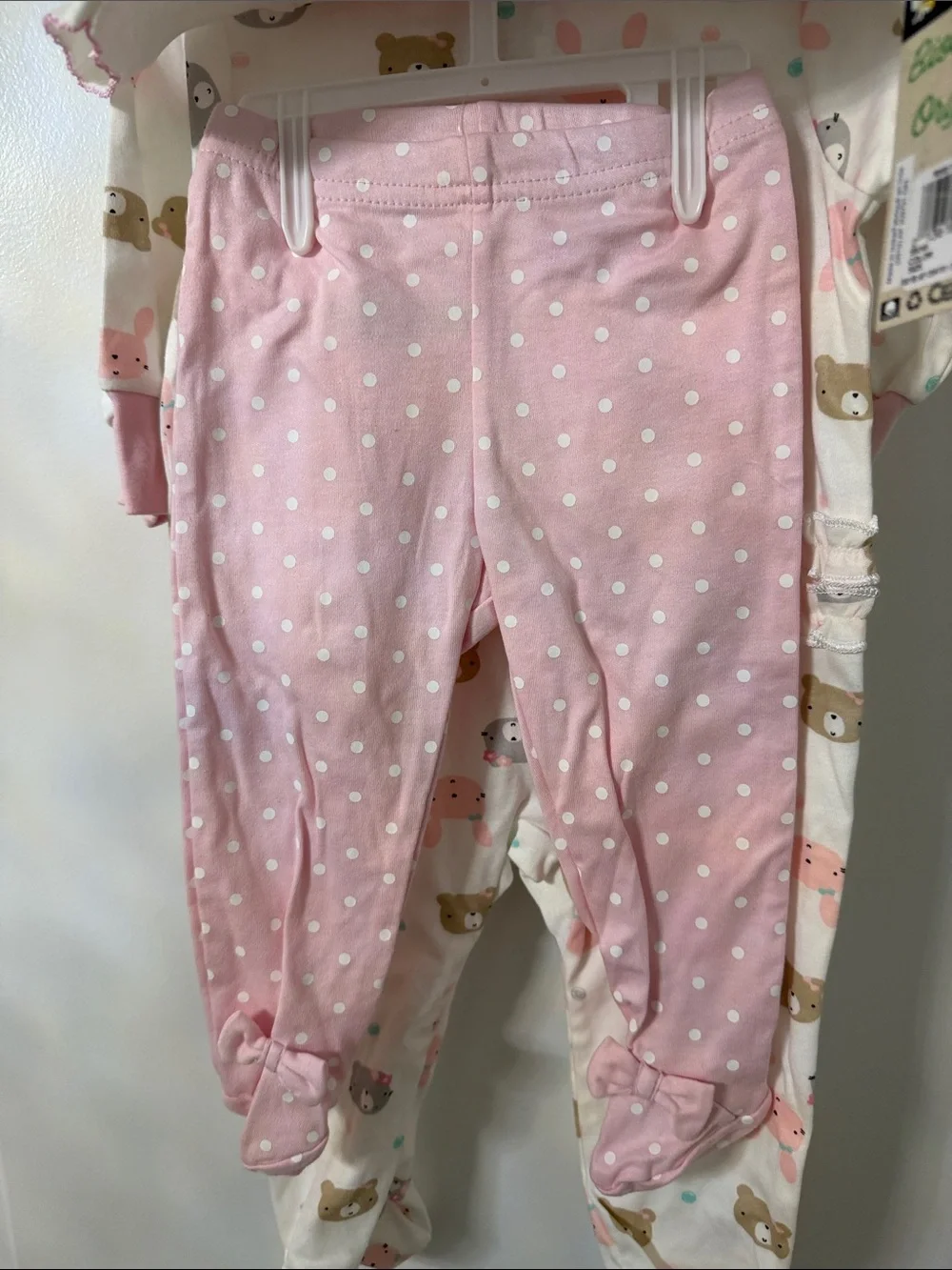 Gerber Organic Baby Girls' 4-piece pajama set